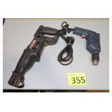 Black & Decker Saw and Blue Drill