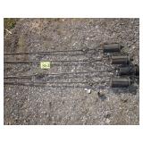 Four Metal Tiki Torches