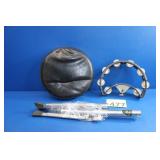 Drum Seat, Tambourine, Acoustic Stand