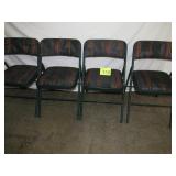 Four Padded Folding Chairs
