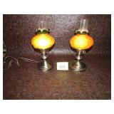 Two Matching Vintage Lamps