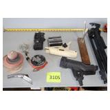 Rod Holders, Tripod, Knife Sharpener, Tool Reel