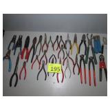 Large Assortment of Plyers, Cutters and more.