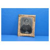 1840s Tintype Framed Portrait of Woman
