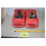 Two Plastic Boat Gas Cans