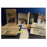 Large Collection of JF Kennedy Newspapers/Magazine