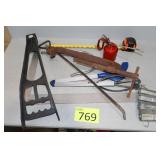 Tools, Oil Gun, C Clamp, Level, Square
