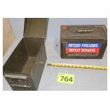 Two Metal Ammo Boxes