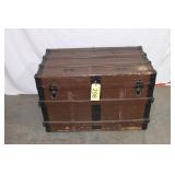 Vintage Flat Top Travel Trunk