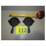 Two Lodge #6 Mini Cast Iron Skillets