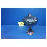 Indian Glass Harvet Grape Covered Compote