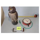 Deer Scale, Two Army Knives, Artificial Owl