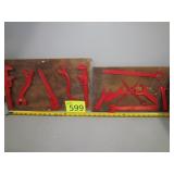 Two Wood Wall Decor with Old Tools