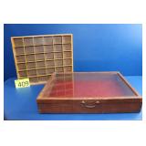 Vintage Glass Top Display Case / Display Shelf