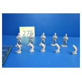 Vintage Pewter Fly Fisherman & Trout Figurines