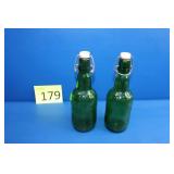 Grolsch Lager Beer Green Glass Bottles