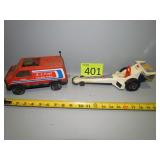 Vintage Tonka AJ Foyt Van/Fisher Price Drag Car