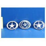 Three Texas Star Belt Buckles