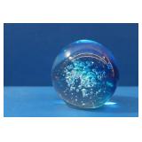 Murano Blue Glass Orb Paper Weight