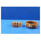 Vintage Baltic Amber Bracelet / Bakelite Bracelet
