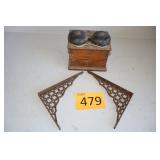 Western Electric Bells, 2 Cast Iron Shelf Brackets