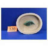 Early 1900s Rockwood Glazed Dish with Flower Frog