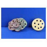 Two Vintage Weller Flower Frogs