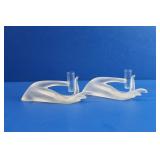 Art Deco Glass Hand Bud Vases