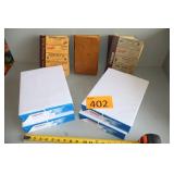 Three Vintage Hard Back Books / Copy Paper