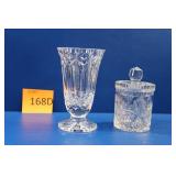 Crystal Vase & Crystal Jar with Lid