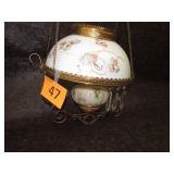 Antique Miller Hanging Oil Lamp