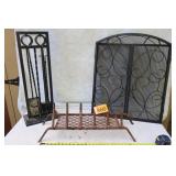 Wood Burning Fireplace Set