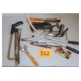 Assorted Tools, Rivet Gun Pliers, Hack Saw