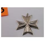 Reed & Barton Silver 1977 Christmas Cross Pendant