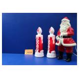 Vintage Santa & Noel Candle Blow Molds