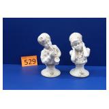 1971 Universal Statuary Signed Boy/Girl Busts