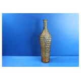 Vintage Amber Empoli Pineapple Glass Vase