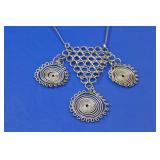 Vintage Scandinavian Bronze Pendant Necklace