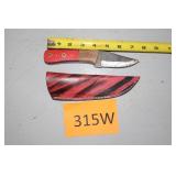 Fixed Blade Knife with Leather Sheath