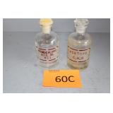 Two Vintage Pyrex Apothecary Jars