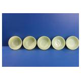 Five Fire King Jadeite Chili or Dessert Bowls