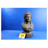 19 Century Cast Iron Metal Bust Figurine
