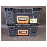 Two Ridgid Stack Tool Totes