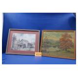 Vintage Framed Landscape Prints