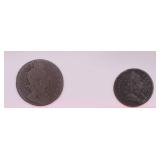 1696 & 1773 British Colonial Geo III Half Pennies
