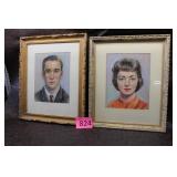 Two Vintage Framed Prints Under Glass