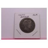 1907 D Barber Half Dollar Coin