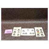 Vintage Nocona Silver Tone Button Covers
