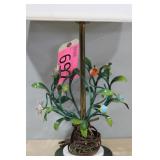 Wilmar Co. Mid Century Metal Floral Lamp