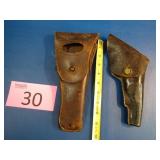 Two Early Leather Holsters